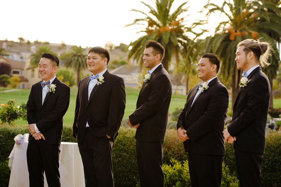 A picture of smiling groomsmen at Silver Creek Country Club Wedding